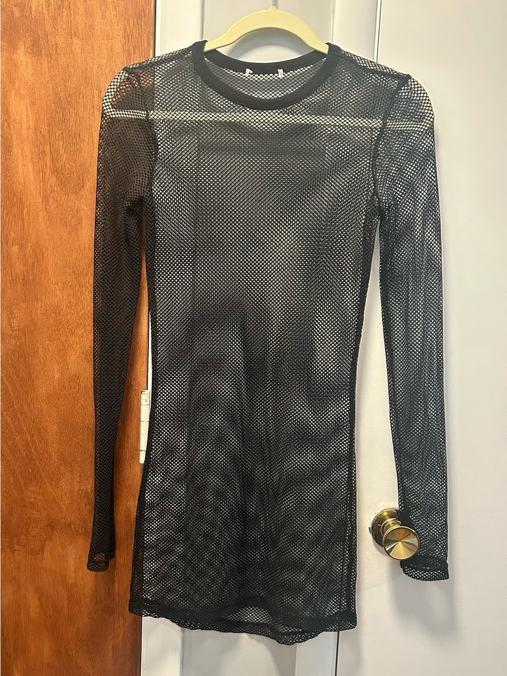 Mesh long sleeve dress